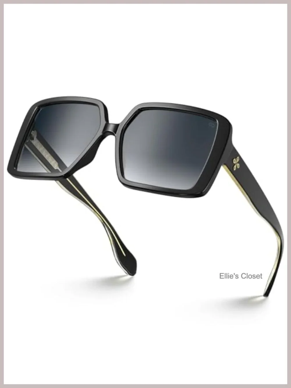 Oversized Large Square Sunglasses UV400 Blue Light Protection TR90 Frame